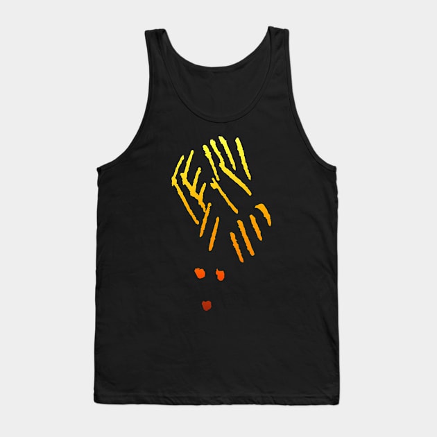 Abstract Hatching Drawing Tank Top by Nikokosmos